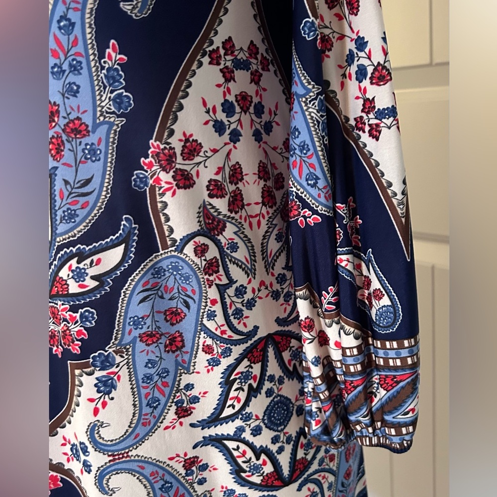 Chic Paisley 3/4 Sleeve Dress Small - Picture 5 of 12